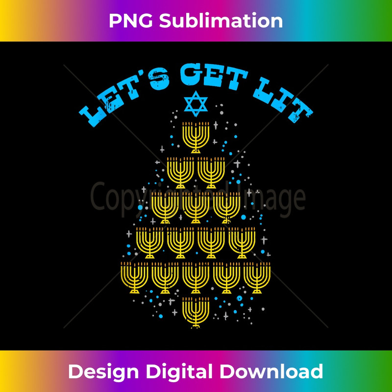 WO-20231219-9928_Lets Get Lit Menorah Christmas Tree Ugly Hanukkah Jew Gift T Tank Top 1.jpg