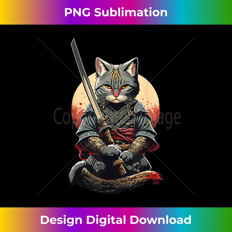 WP-20231219-12609_Retro Japanese Warrior Katana Ninja Cat, Samurai Kitten 0662.jpg