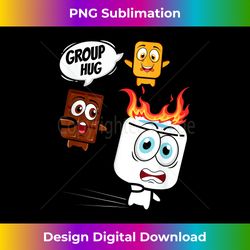 funny group hug roasting marshmallow camping campfire smores - minimalist sublimation digital file - access the spectrum of sublimation artistry