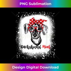 womens dachshund mom with glasses polka dot turban bleached - vibrant sublimation digital download - reimagine your sublimation pieces