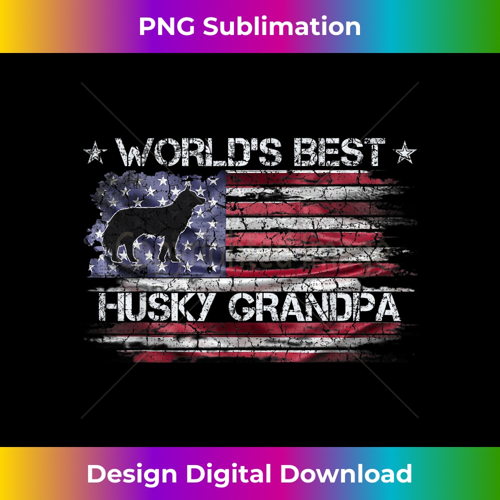 XM-20231219-15378_Vintage American Flag World's Best Siberian Husky Grandpa 1032.jpg