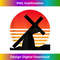 XQ-20231219-1550_Christ carrying the cross with a retro sunset background Tank Top.jpg