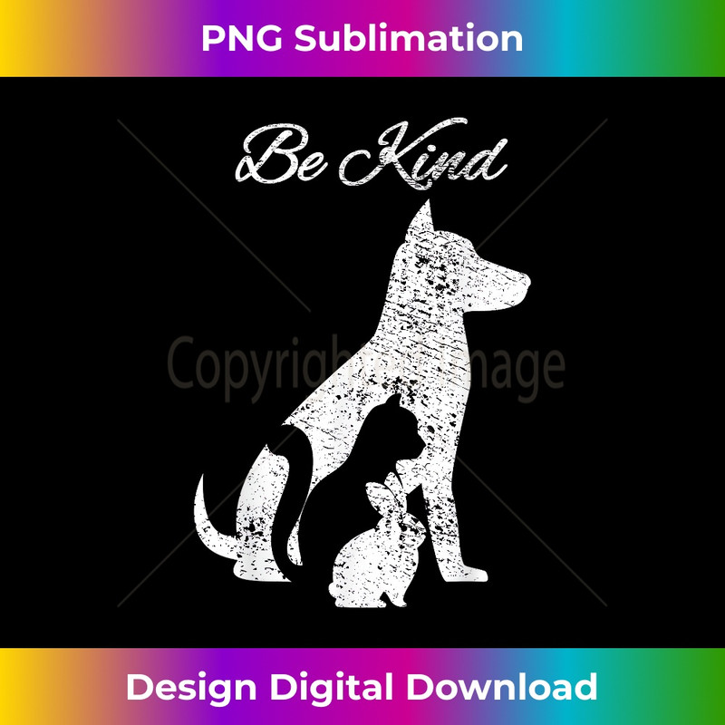 XQ-20231219-659_BE KIND TO ANIMALS LOVE PET CAT DOG RABBIT DISTRESSED Tshirt 0278.jpg