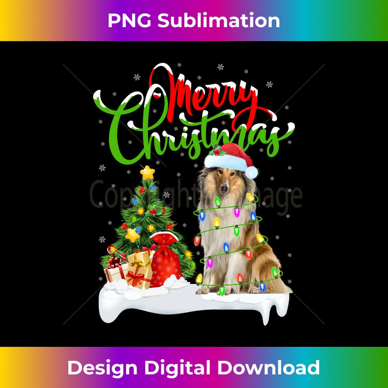XR-20231219-16911_Xmas Lighting Matching Santa Rough Collie Dog Christmas Long Sleeve 1236.jpg