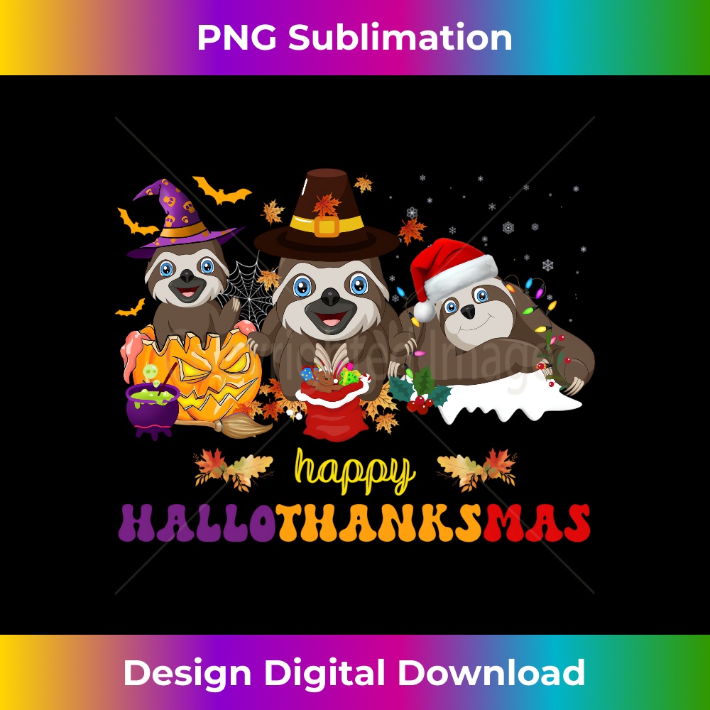 XR-20231219-6327_Halloween Thanksgiving Christmas Happy Hallothanksmas Sloths Long Sleeve 1304.jpg