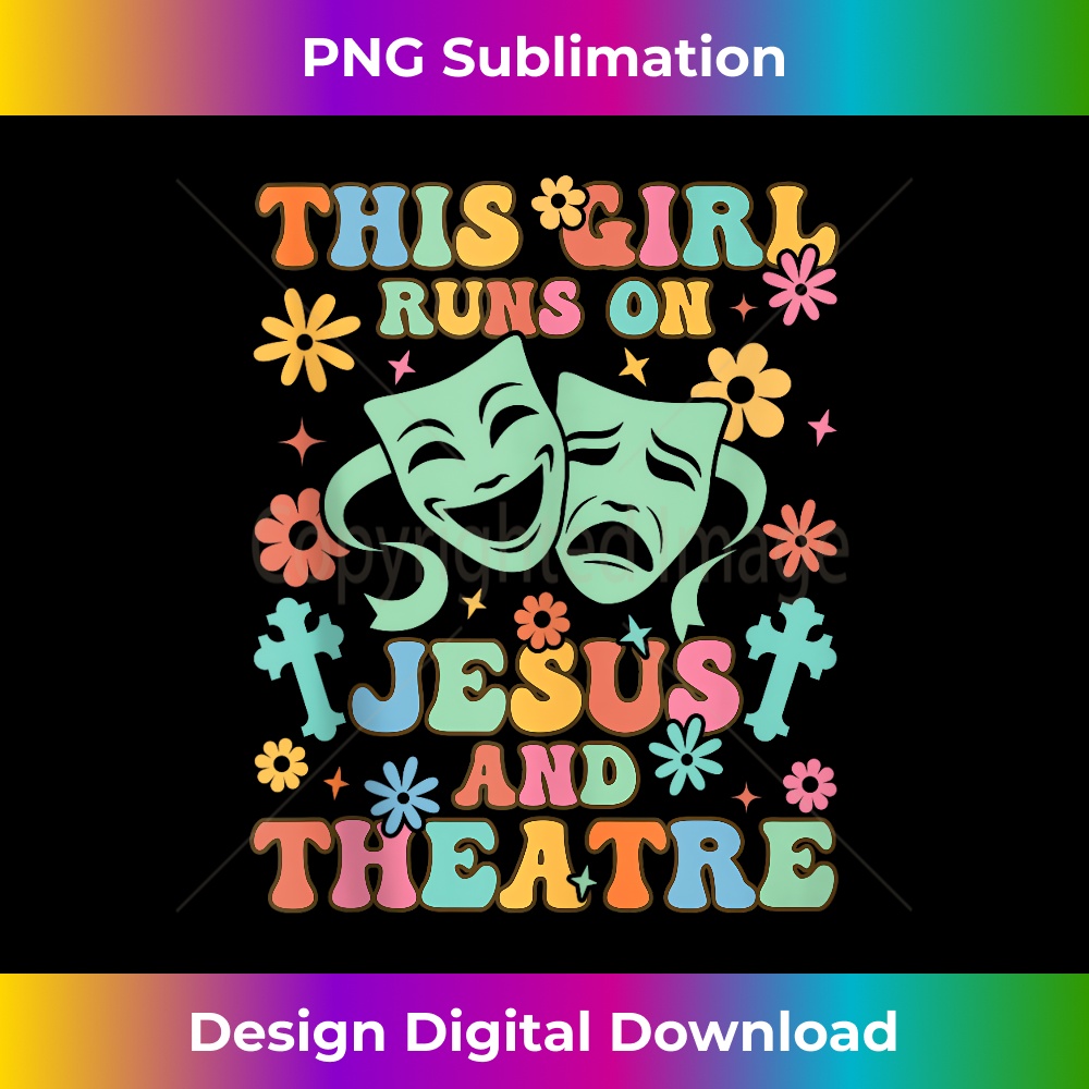 XT-20231219-14847_This Girl Runs On Jesus And Theatre Female Theater Artist Tank Top.jpg