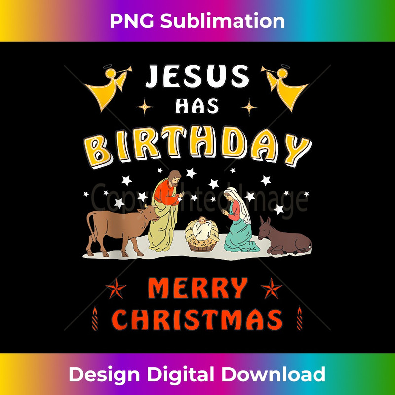 YA-20231219-8297_Jesus Ha Birthay Merry Christmas Advent Christmas Tank Top.jpg