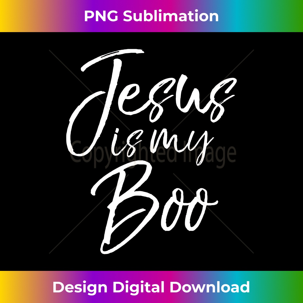 YB-20231219-4676_Funny Christian Halloween Ghost Pun Joke Jesus Is My Boo Long Sleeve.jpg