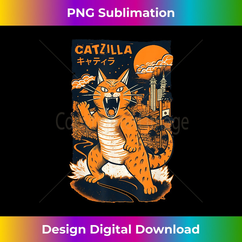 YE-20231219-15464_Vintage Funny Cute, Catzilla Japanese Sunset Retro Manga 0795.jpg