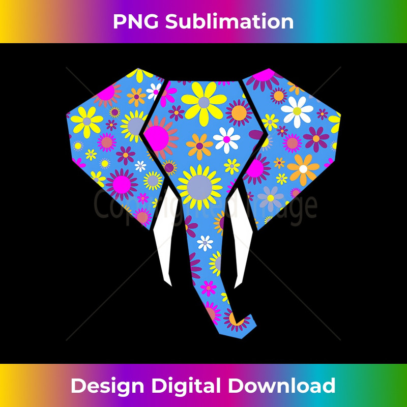 YF-20231219-2739_Cute Elephant Face Floral Geometric Shape Clip Art Print Long Sleeve 0576.jpg
