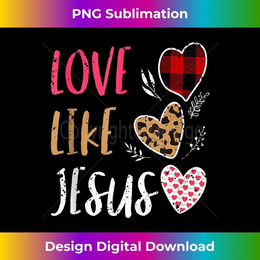 YI-20231219-10245_Love Like Jesus Christian Bible God Buffalo Plaid Valentine Tank Top 1.jpg