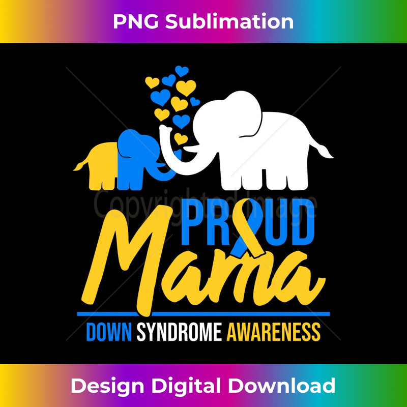 YI-20231219-12230_Proud Mama Mom Down Syndrome Awareness Day Cute Elephant T21 Long Sleeve 2562.jpg