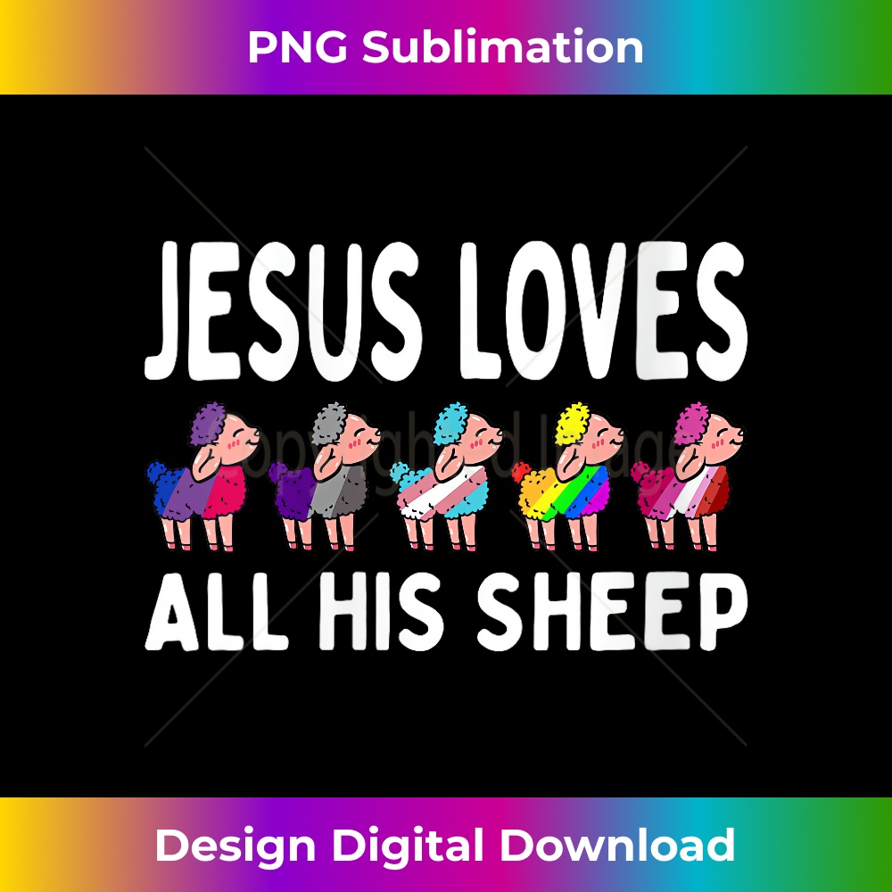 YJ-20231219-12209_Proud Ally LGBTQ Pride Jesus Loves All His Sheep Christian V-Neck 1.jpg