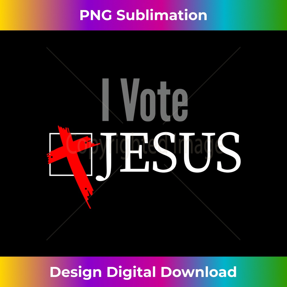 YJ-20231219-7353_I Vote Jesus Ballot Checked Red Cross Box Long Sleeve 1.jpg
