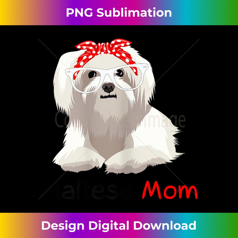 YK-20231219-10379_Maltese Mom Dog Bandana Pet Lover Womens Maltese 0632.jpg