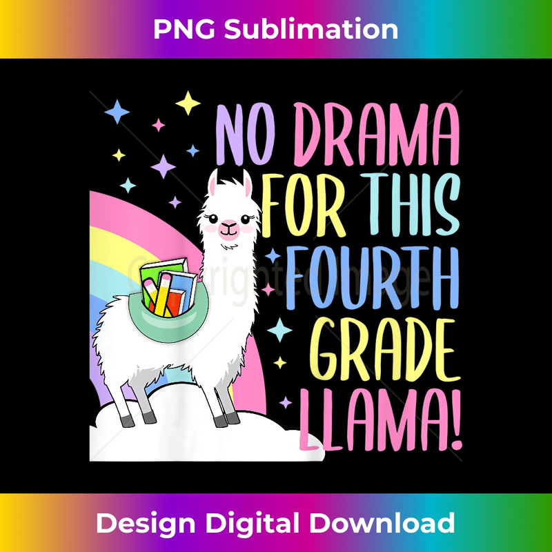 YL-20231219-9631_Kids Funny Back To School 4th Grade No Drama Llama Boys Girls 0703.jpg