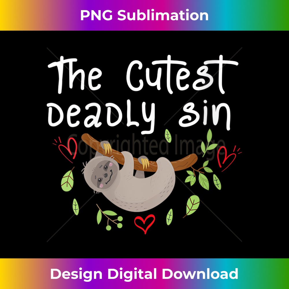 YN-20231219-16750_Womens The Cutest Deadly Sin Cute Sloth Tee V-Neck 4076.jpg