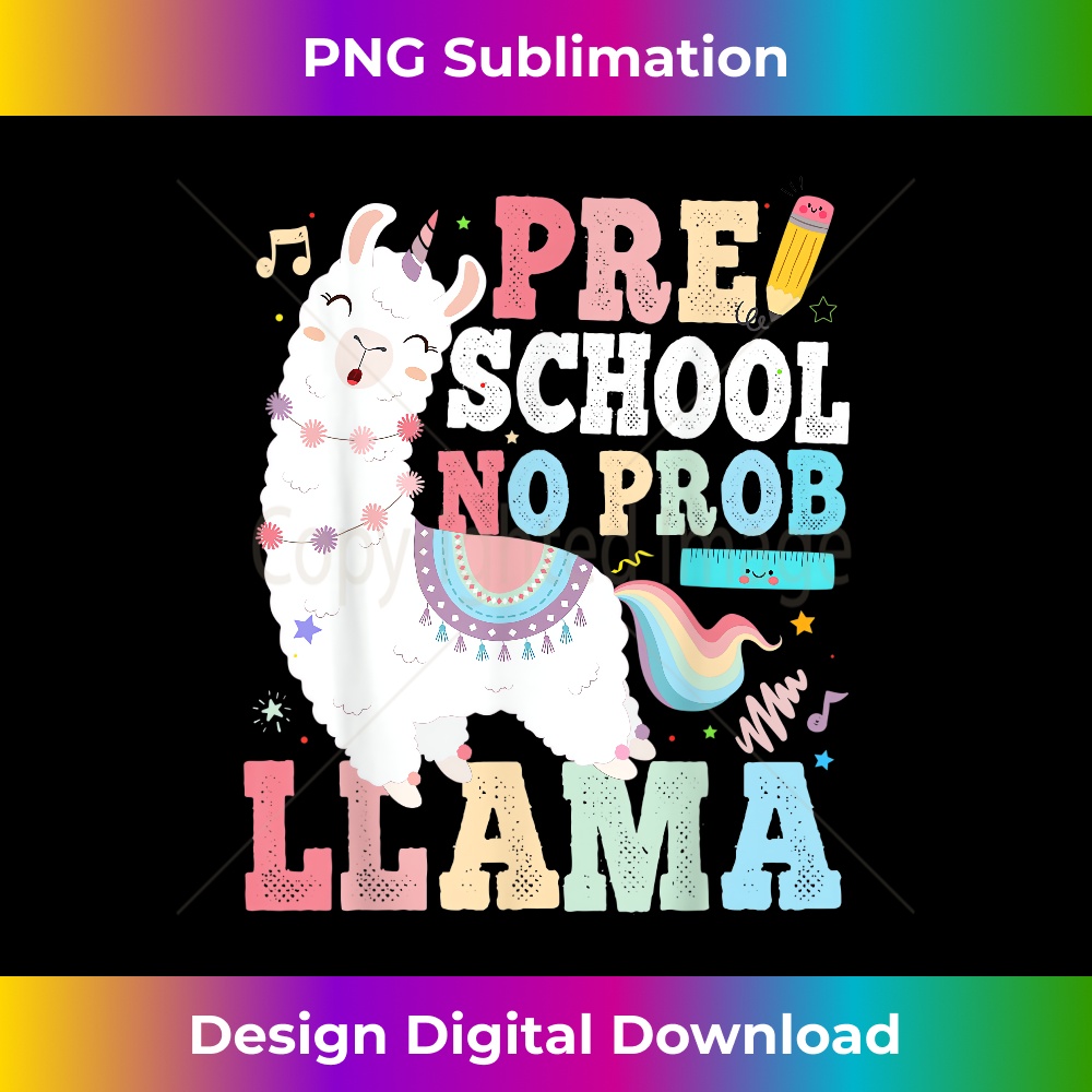 YQ-20231219-12120_Preschool No Prob-Llama First Day Of School Teacher Student 1200.jpg