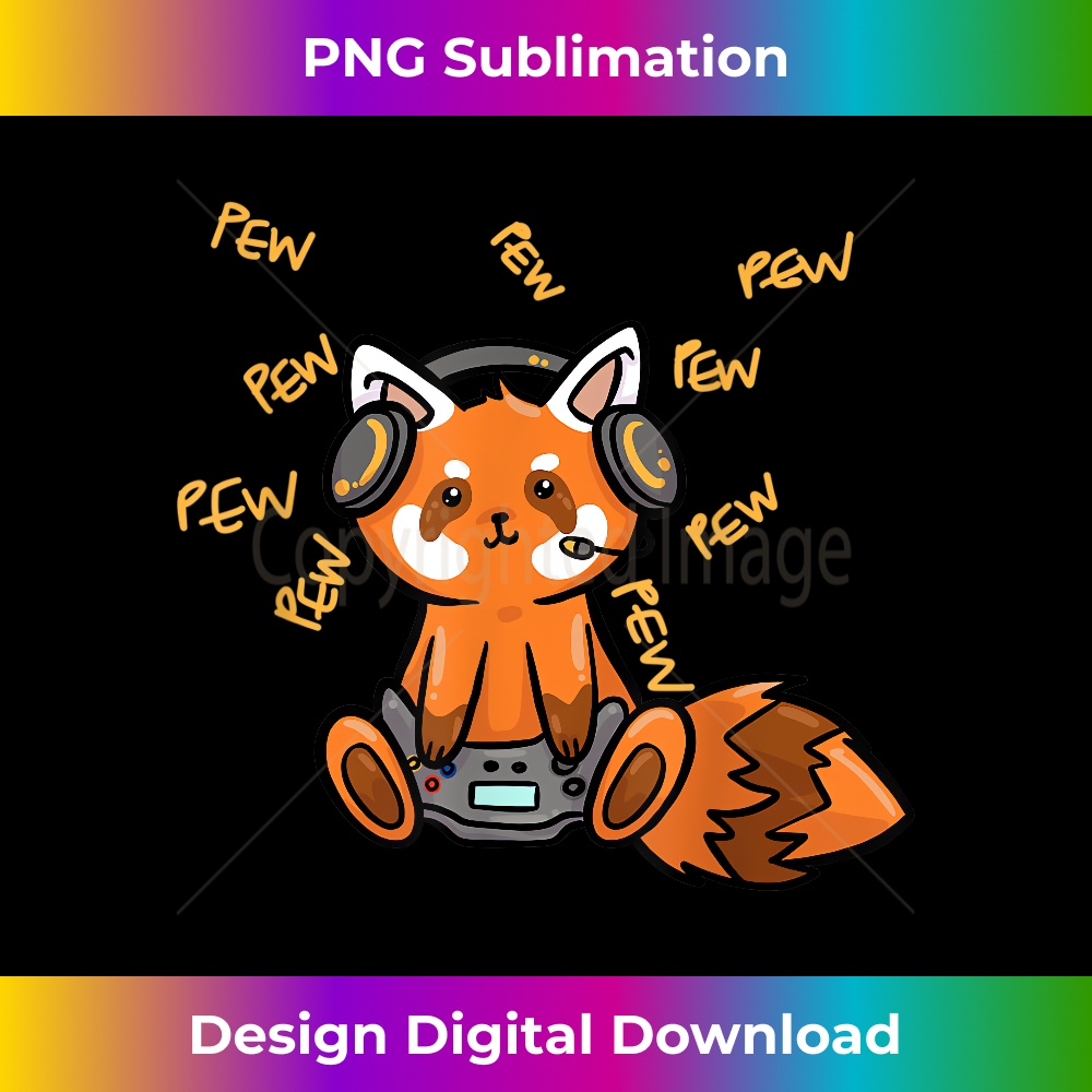 YW-20231219-5436_Gamer Red Panda T- Cute Red Panda Gaming Kids 1271.jpg