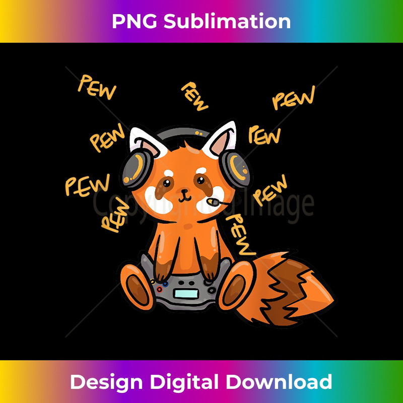 YW-20231219-5436_Gamer Red Panda T- Cute Red Panda Gaming Kids 1271.jpg