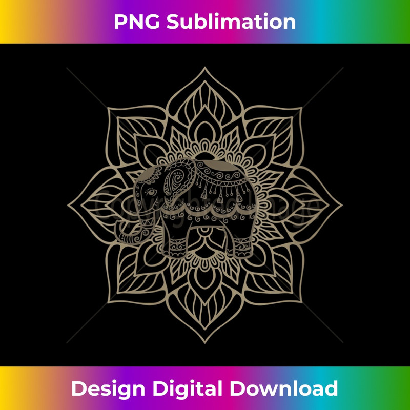 YX-20231219-16216_Womens Earth Elephant Mandala Spiritual New Age Buddhist Yoga V-Neck 3262.jpg