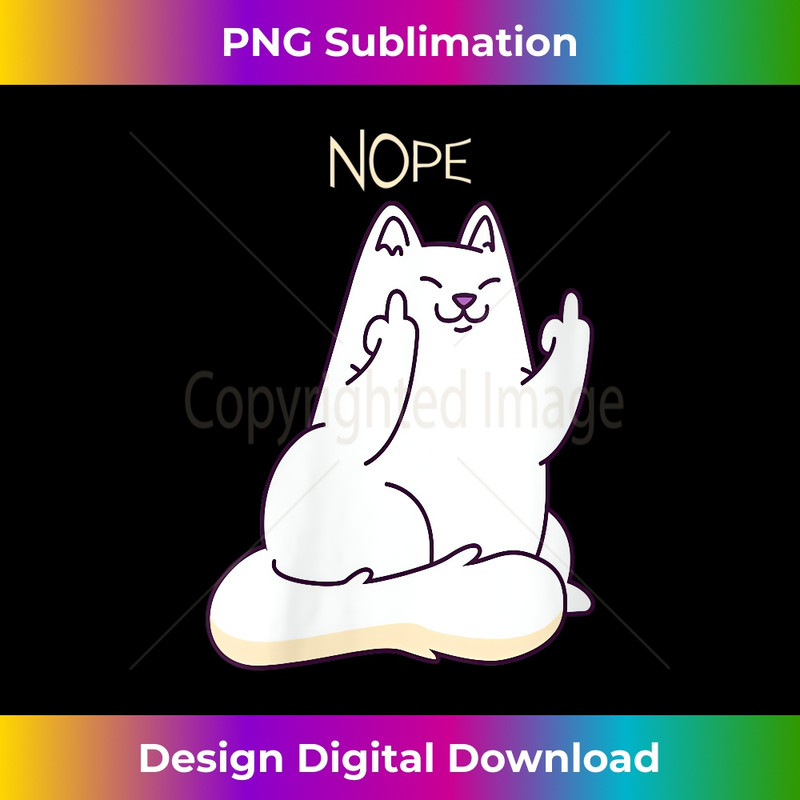 YZ-20231219-16505_Womens Kawaii Cat Flipping the Bird V-Neck 0850.jpg