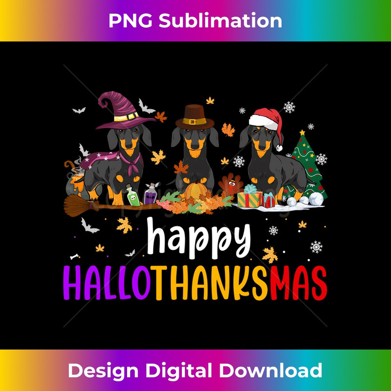 YZ-20231219-2976_Dachshund Hallothanksmas Halloween Thanksgiving Xmas Wiener Sweatshirt 0014.jpg