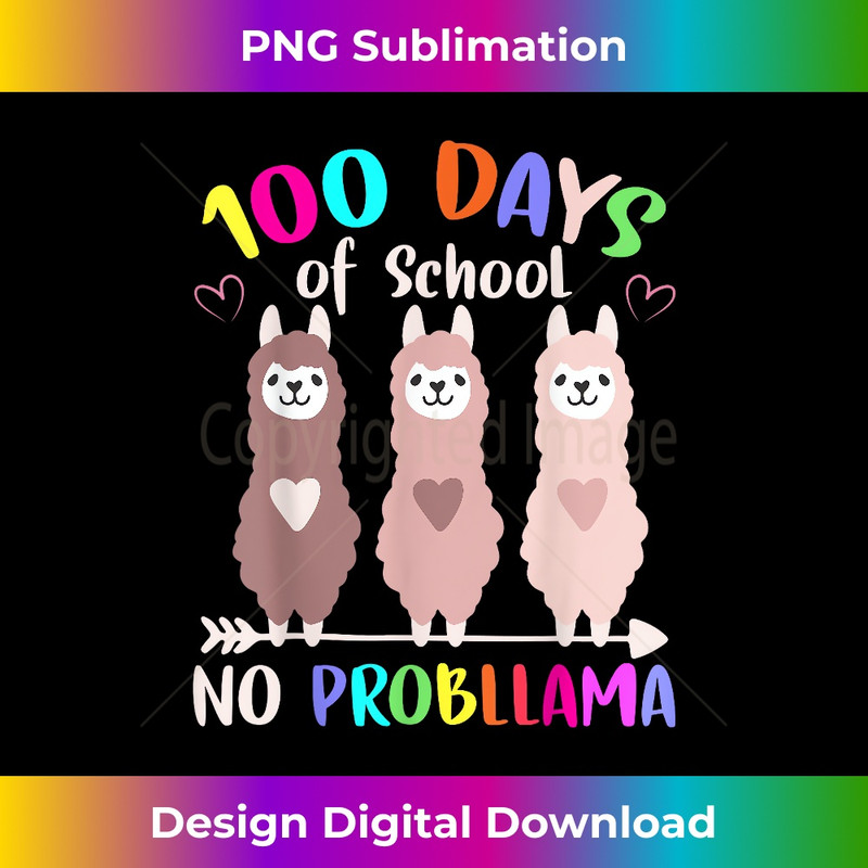 ZB-20231219-11269_No Probllama 100 Days Of School LLama Teachers Tshirt 1114.jpg