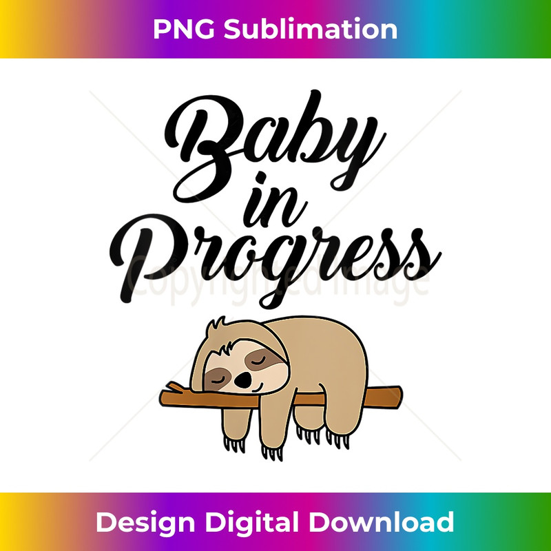 ZC-20231219-16813_Womens Womens Sloth Pregnancy Baby in Progress V-Neck 4085.jpg