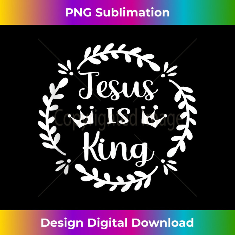 ZO-20231219-8427_Jesus Is King Floral Wreath Christian Tank Top.jpg