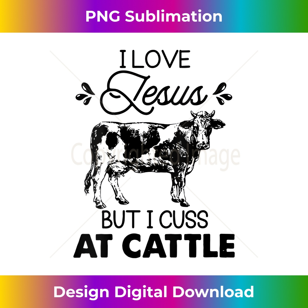 ZQ-20231219-16375_Womens I Love Jesus But I Cuss At Cattle Funny Heifer Cow Lovers V-Neck.jpg