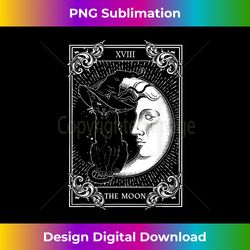 tarot card crescent moon and cat graphic - innovative png sublimation design - customize with flair