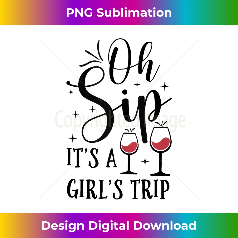 ZV-20231219-5127_Funny Oh Sip It's A Girls Trip Wine Party Black Women Queen Tank Top 0991.jpg