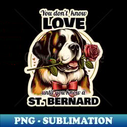 saint bernard valentine's day - modern sublimation png file