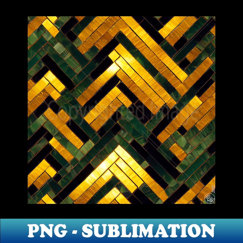 Gold Inlay Patterns Gold and Jade Mosaic Inlay - Seamless Pattern Design | Inspire Uplift