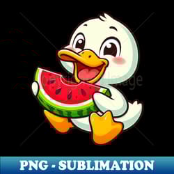 duck drake with watermelon fruity - decorative design sublimation file
