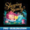 Sleeping Beauty Design - Retro PNG Sublimation Digital Download