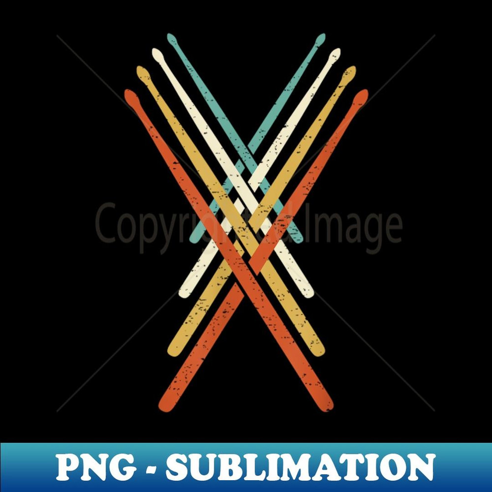 Cool Drumming Sticks Drummer Drums Percussion I Vintage - Stylish Sublimation Digital Download