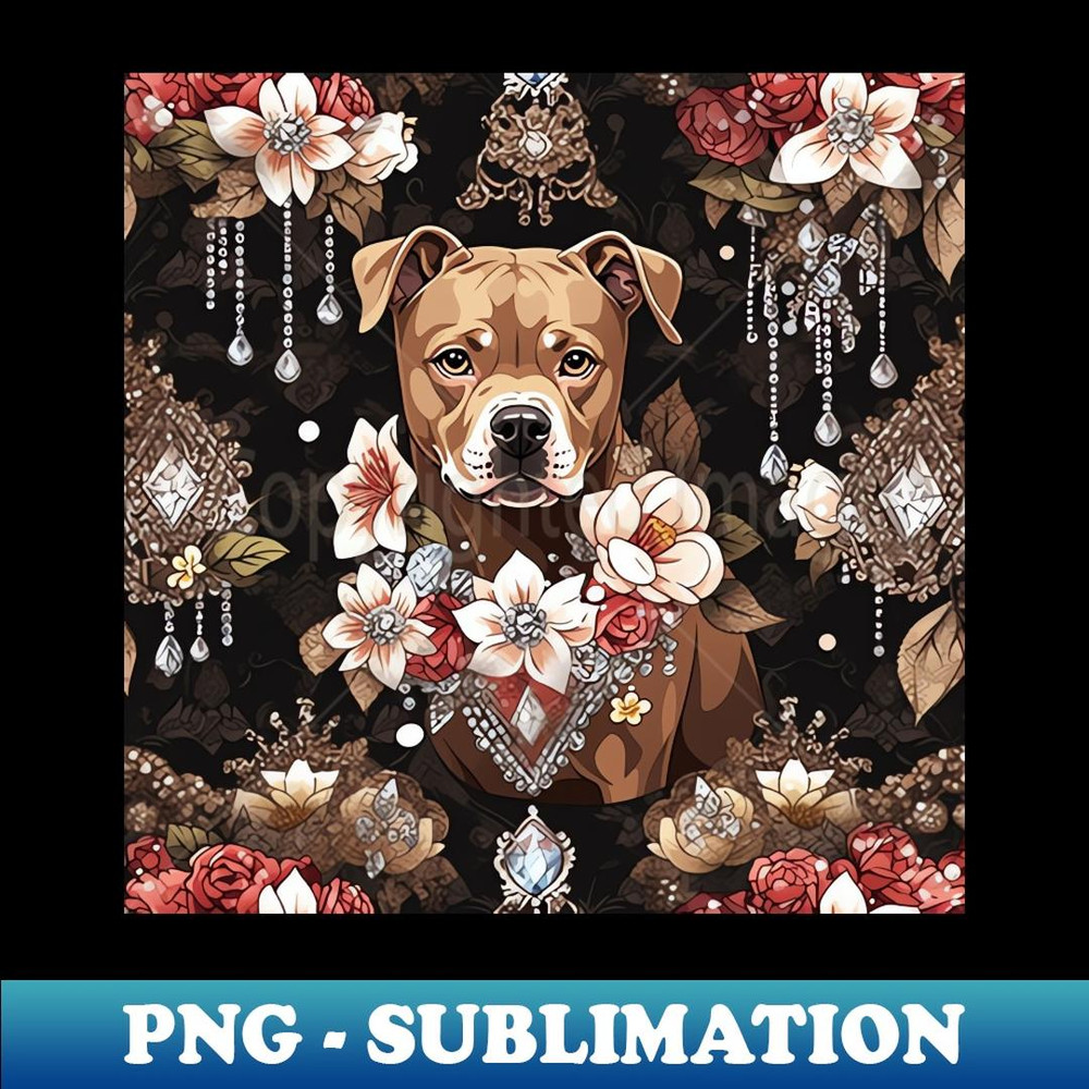 Pit Bull Kingdom - Vintage Sublimation PNG Download