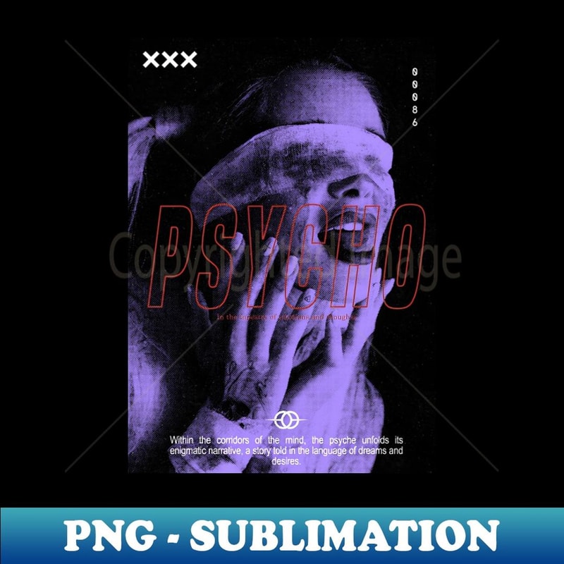 Streetwear Design - Psycho - Trendy Sublimation Digital Download