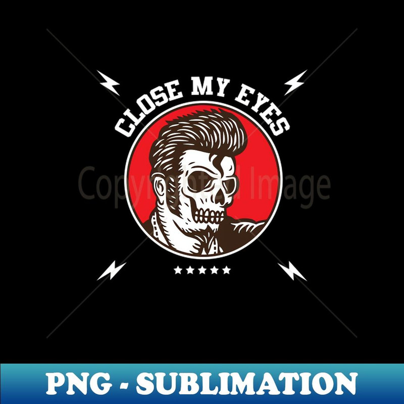 Close My Eyes(The Slackers) - Retro PNG Sublimation Digital Download
