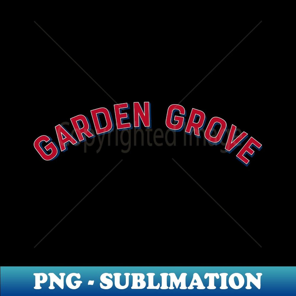 Garden Grove California Vintage Arch Letters - Sublimation-Ready PNG File
