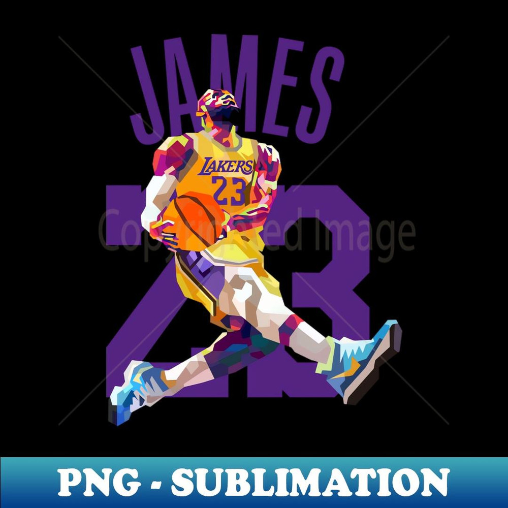Lebron James Dunk Lakers - Artistic Sublimation Digital File