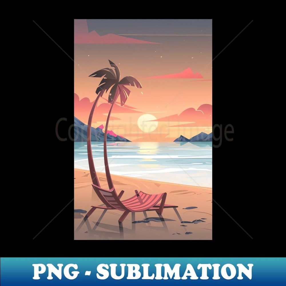 Sunset at the beach - Professional Sublimation Digital Download