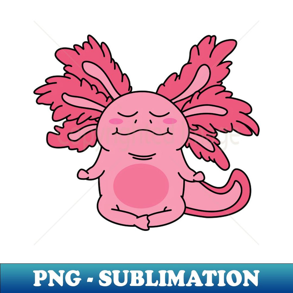 Axolotl Yoga - PNG Transparent Sublimation File