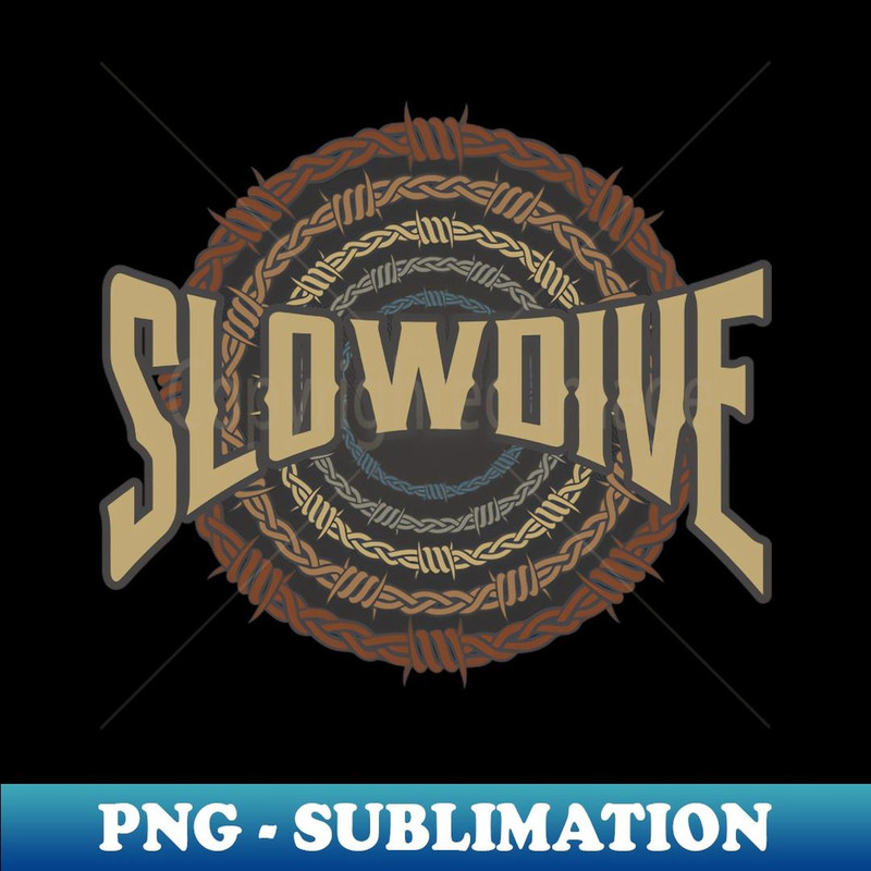 Slowdive Barbed Wire - Signature Sublimation PNG File