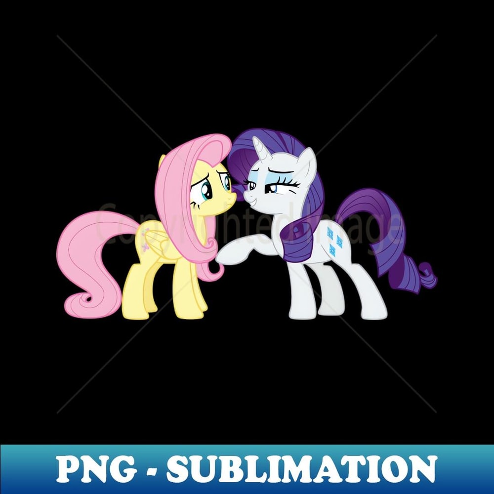 Rarity talking to Fluttershy - Instant PNG Sublimation Download