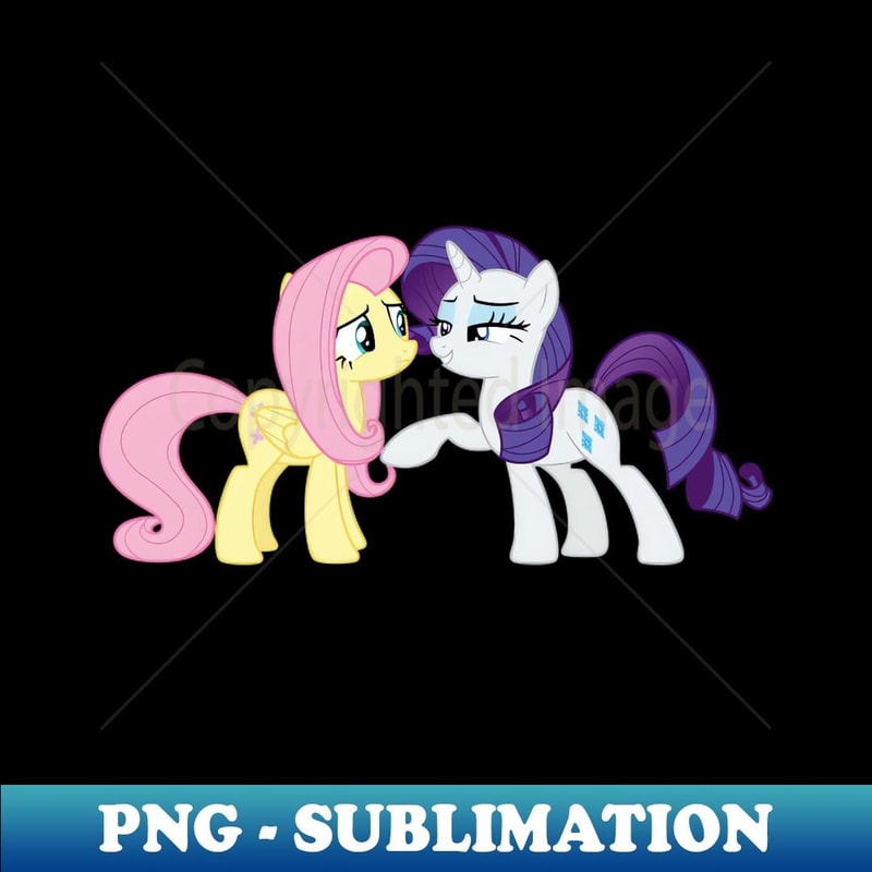 Rarity talking to Fluttershy - Instant PNG Sublimation Download