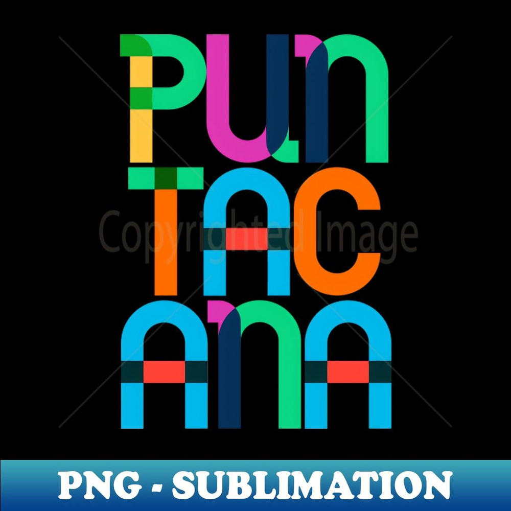 Punta Cana Dominican Republic Pop Art Letters - Stylish Sublimation Digital Download
