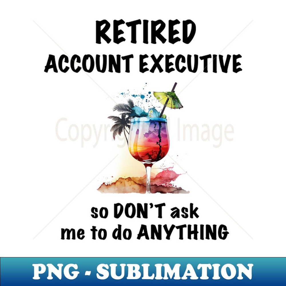 Retired Warehouse Clerk Vacation Tropical Cocktail Umbrella - PNG Transparent Sublimation File
